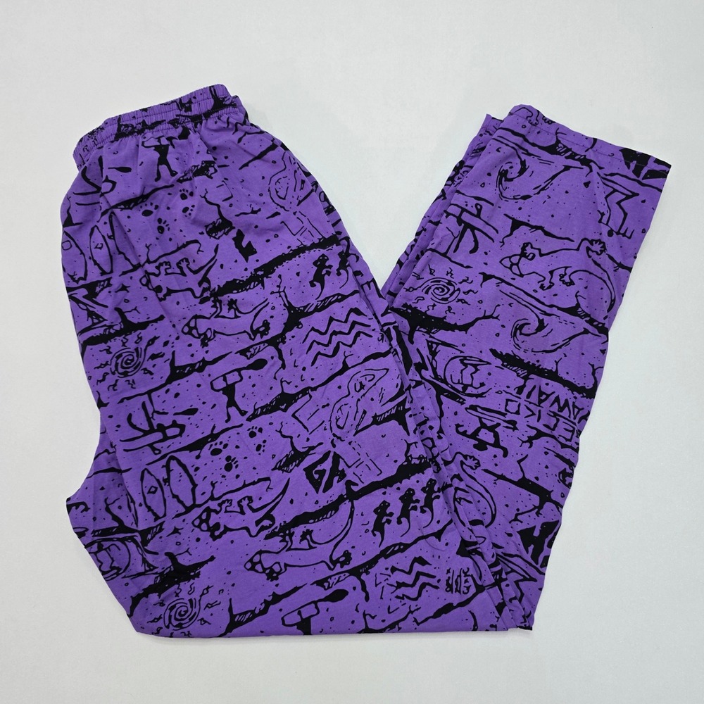 Gecko Hawaii Purple Graphic Beach Pants Mens Medium Nylon Gecko Wall GHP22 Surf